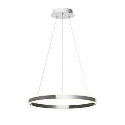 Lucande LED-pendellampe Lyani, Ø 60 cm, krom, dæmpbar