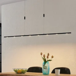 Lucande LED-pendellampe Stakato, 180 cm, 8 lyskilder, dæmpbar