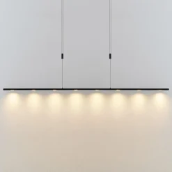 Lucande LED-pendellampe Stakato, 180 cm, 8 lyskilder, dæmpbar