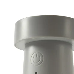 Lucande LED-saltbøsse Salt, lysegrå, batteri, IP44