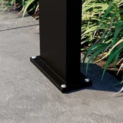 Lucande LED-solcellelampe Silvan, 100 cm, sensor, antracit