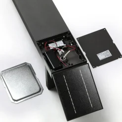 Lucande LED-solcellelampe Silvan, 100 cm, sensor, antracit