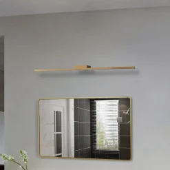 Lucande LED-spejllampe Kivana, kobber, metal, 90 cm, IP44