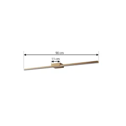 Lucande LED-spejllampe Kivana, kobber, metal, 90 cm, IP44