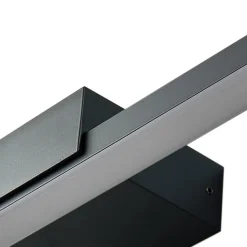 Lucande LED-spejllampe Kivana, sort, metal, 90 cm, IP44