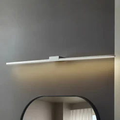 Lucande LED-spejllampe Kivana, krom, metal, 120 cm, IP44