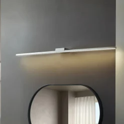 Lucande LED-spejllampe Kivana, krom, metal, 120 cm, IP44