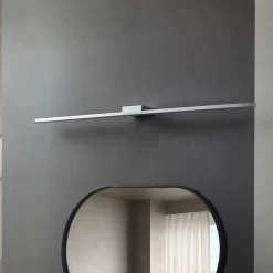 Lucande LED-spejllampe Kivana, krom, metal, 120 cm, IP44