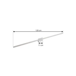 Lucande LED-spejllampe Kivana, krom, metal, 120 cm, IP44
