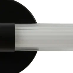 Lucande LED-væglampe Melisa, sort, 90 cm, CCT, IP44