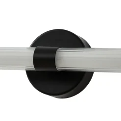 Lucande LED-væglampe Melisa, sort, 90 cm, CCT, IP44