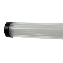Lucande LED-væglampe Melisa, sort, 90 cm, CCT, IP44