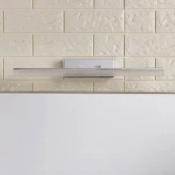 Lucande LED-væglampe til badeværelset Julie, 46 cm, krom, metal, IP44