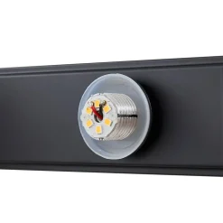 Lucande LED-væglampe til badeværelset Myrra, sort, glas, 60 cm, IP44