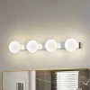 Lucande LED-væglampe til badeværelset Myrra, krom, glas, 60 cm, IP44