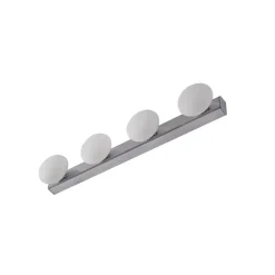 Lucande LED-væglampe til badeværelset Myrra, krom, glas, 60 cm, IP44