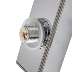 Lucande LED-væglampe til badeværelset Myrra, krom, glas, 60 cm, IP44