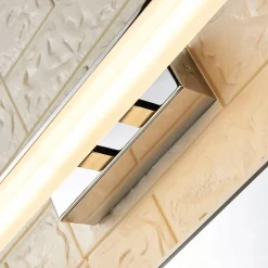 Lucande LED-væglampe til badeværelset Julie, 75 cm, krom, metal, IP44