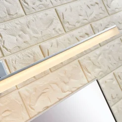 Lucande LED-væglampe til badeværelset Julie, 75 cm, krom, metal, IP44