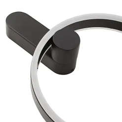 Lucande LED-væglampe Yekta, direkte, sort, dæmpbar