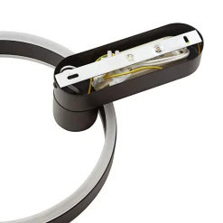 Lucande LED-væglampe Yekta, direkte, sort, dæmpbar