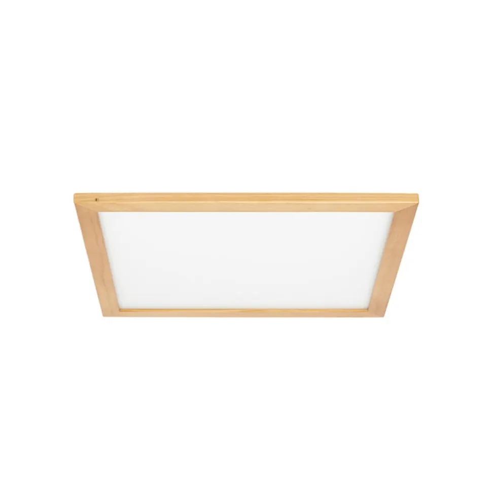 Lucande loftlampe Joren, 52 cm, træ, CCT, fjernbetjening