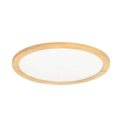 Lucande loftlampe Joren, Ø 48 cm, træ, CCT, fjernbetjening