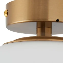 Lucande loftslampe Bidolo, messingfarvet, glas, 15 cm, IP44