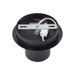 Lucande loftslampe Eirian, 1-lys, sort, glas, E27