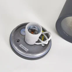 Lucande loftspot Minna, antracit, 14 cm, IP54, E27