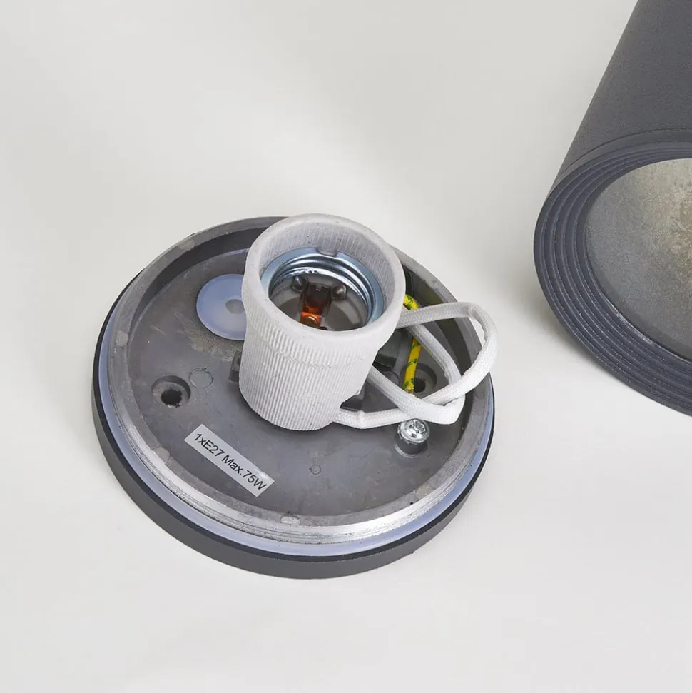 Lucande loftspot Minna, antracit, 14 cm, IP54, E27