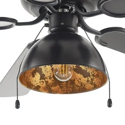 Lucande loftventilator med lys Shamoian, støjsvag, Ø 130 cm