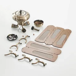 Lucande loftventilator med lys Anariki, lydløs, messing