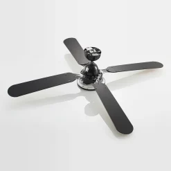 Lucande loftventilator Tedric, sort, støjsvag, 133 cm