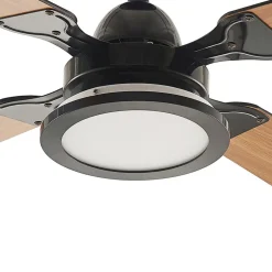 Lucande loftventilator Tedric, sort, støjsvag, 133 cm