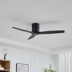 Lucande loftventilator Vindur, sort, DC, støjsvag, 132 cm