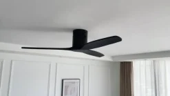 Lucande loftventilator Vindur, sort, DC, støjsvag, 132 cm