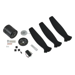 Lucande loftventilator Vindur, sort, DC, støjsvag, 132 cm