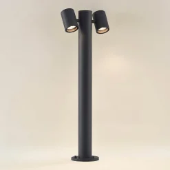 Lucande Maloney pullert, 2 lyskilder, 75 cm, antracit