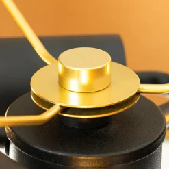 Lucande Malviras gulvlampe i stof med bladdekoration