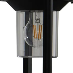 Lucande Milanka udendørs væglampe, sort, aluminium, 43 cm