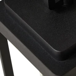 Lucande Milanka udendørs væglampe, sort, aluminium, 43 cm