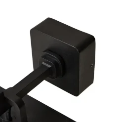 Lucande Milanka udendørs væglampe, sort, aluminium, 43 cm