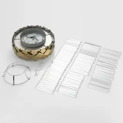 Lucande Miraia loftlampe i krystal, guld