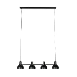 Lucande Mostrid hængelampe, sort, 4 lyskilder