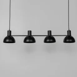 Lucande Mostrid hængelampe, sort, 4 lyskilder