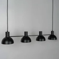 Lucande Mostrid hængelampe, sort, 4 lyskilder