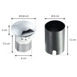 Lucande nedgravningslampe Milara, 2 lysudgang, GU10