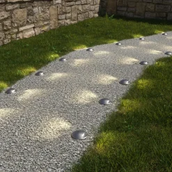 Lucande nedgravningsspot Helene, Ø 9 cm, aluminium, IP67