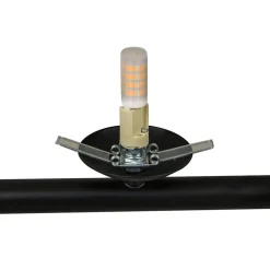 Lucande pendel Isandro, sort/opal, 7-lys